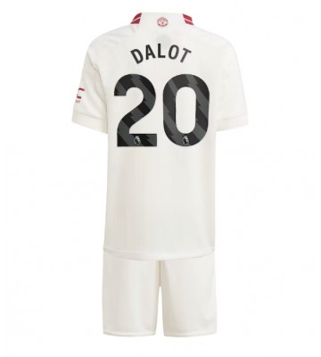 Manchester United Diogo Dalot #20 Replika Babytøj Tredje sæt Børn 2023-24 Kortærmet (+ Korte bukser)